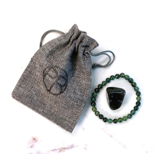 Moss Agate Beaded Bracelet