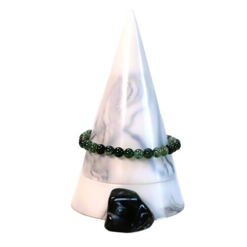 Moss Agate Beaded Bracelet
