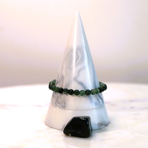 Moss Agate Beaded Bracelet