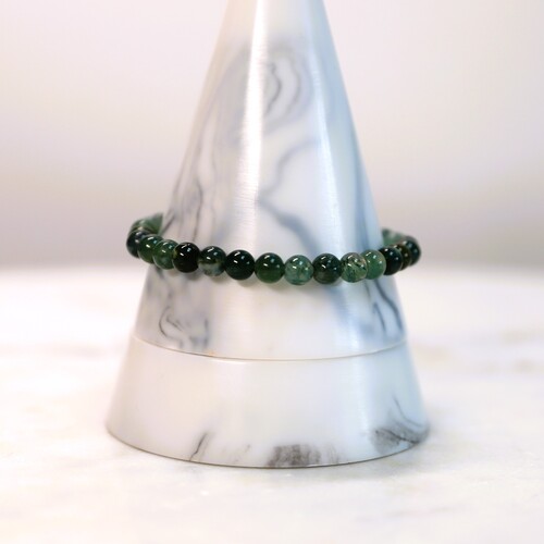 Moss Agate Beaded Bracelet