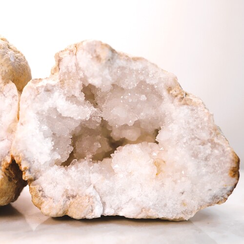 Quartz Geode Caves (2 halves)