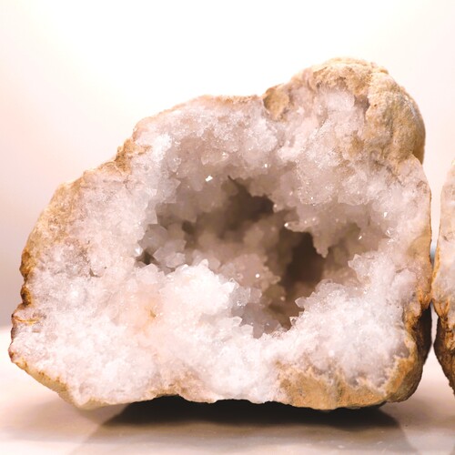 Quartz Geode Caves (2 halves)