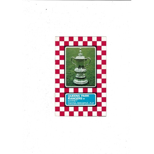 Queens Park Rangers v Barnet FA Cup Football Programme 1972/73