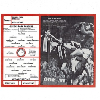 Queens Park Rangers v Wealdstone FA Cup Football Programme 1977/78