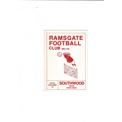 Ramsgate v Croydon FA Cup Football Programme 1987/88 + Press Cutting