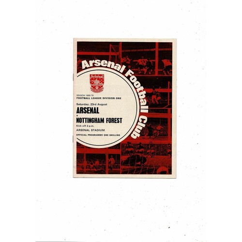 1969/70 Arsenal v Nottingham Forest Football Programme