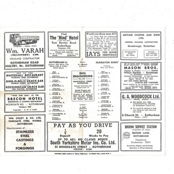 Rotherham United v Nuneaton Borough FA Cup Replay Football Programme 1966/67