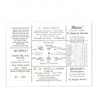 Runcorn v Notts County FA Cup Football Programme 1967/68