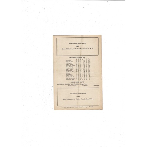 Scarborough v Doncaster Rovers Replay FA Cup Football Programme 1964/65