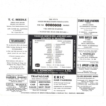 Scarborough v Crewe Alexandra FA Cup Replay Football Programme 1973/74