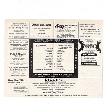 Scarborough v Crewe Alexandra FA Cup Replay Football Programme 1977/78