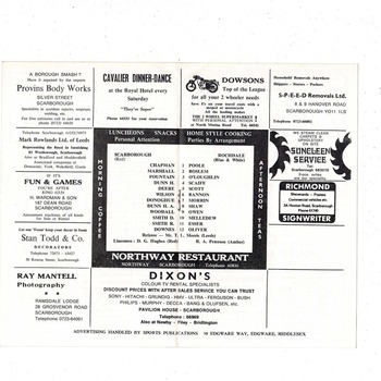 Scarborough v Rochdale FA Cup Football Programme 1977/78