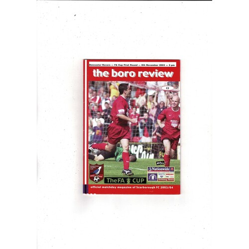 Scarborough v Doncaster Rovers FA Cup Football Programme 2003/04