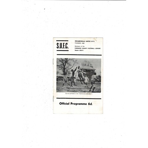 Skelmersdale United v Wigan Athletic FA Cup Football Programme 1970/71