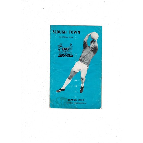 Slough Town v Hillingdon Borough FA Cup Football Programme 1970/71