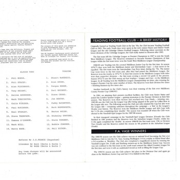 Slough Town v Yeading FA Cup Replay Football Programme 1991/92