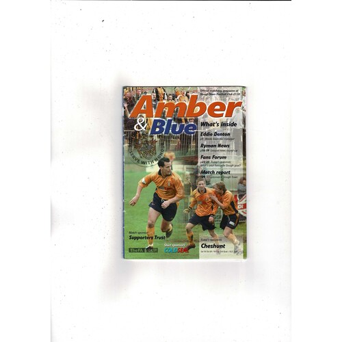 Slough Town v Cheshunt FA Cup Football Programme 2004/05