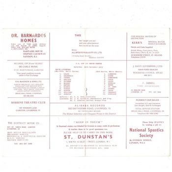 South Liverpool v Tranmere Rovers FA Cup Football Programme 1972/73