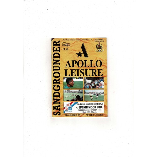 Southport v Spennymoor United Replay FA Cup Football Programme 1996/97