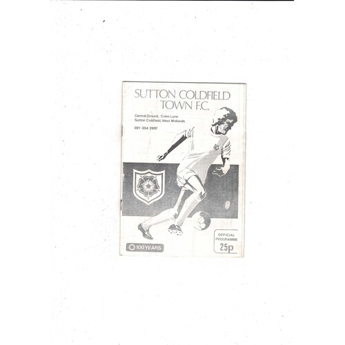 Sutton Coldfield Town v Doncaster Rovers FA Cup Football Programme 1980/81