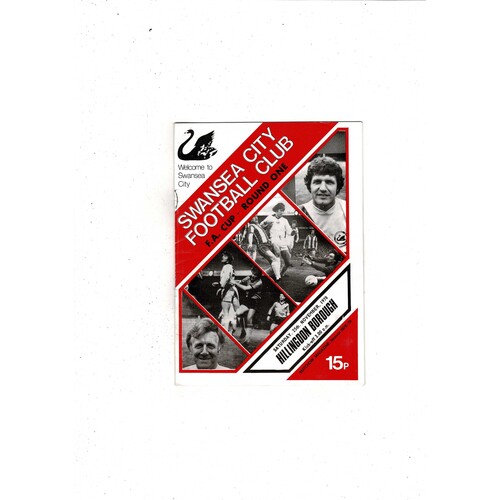 Swansea City v Hillingdon Borough FA Cup Football Programme 1978/79