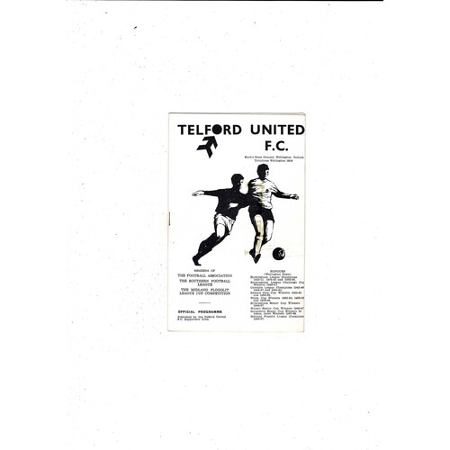 Telford United v Bristol Rovers FA Cup Football Programme 1969/70