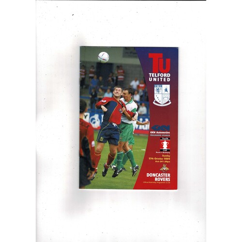 Telford United v Doncaster Rovers FA Cup Football Programme 2002/03