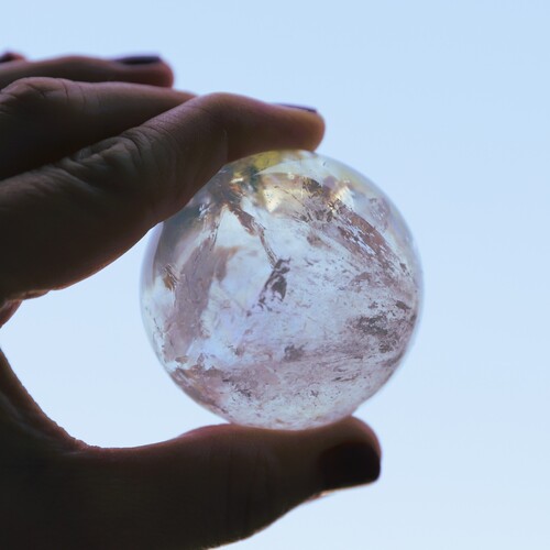 Lemurian Quartz Polished Sphere