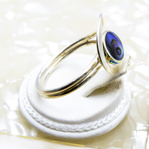 Abalone Shell Set on 925 Sterling Silver Ring