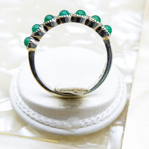 Half Eternity Style Ladies Silver Ring