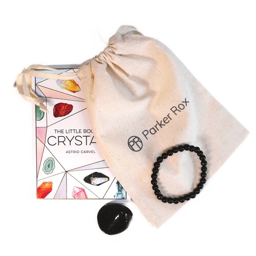 Black Tourmaline Beaded Bracelet Set