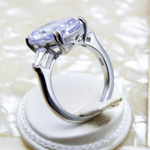 Vintage Style Zirconia Stone Set on Silver