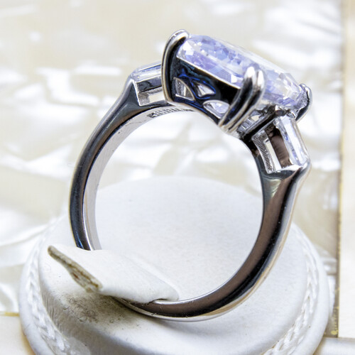 Vintage Style Zirconia Stone Set on Silver