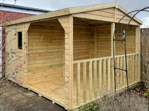 #A054 12x10 Apex Shed with Open Area