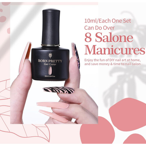Pink Gel Nail Varnish by Born Pretty 10ml