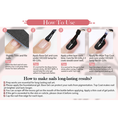 Pink Gel Nail Varnish by Born Pretty 10ml