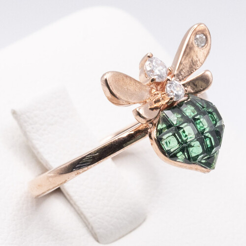 925 Sterling Silver Ring Plated in Rose Gold