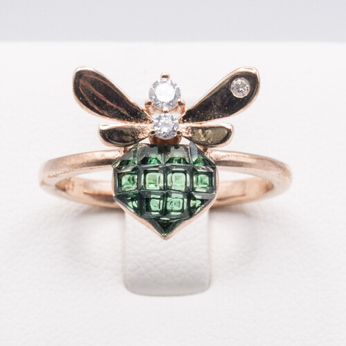 925 Sterling Silver Ring Plated in Rose Gold