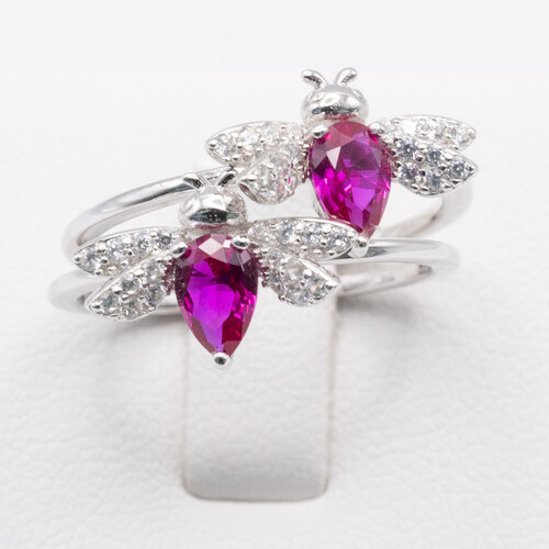 925 Sterling Silver Ring Plated in Rhodium