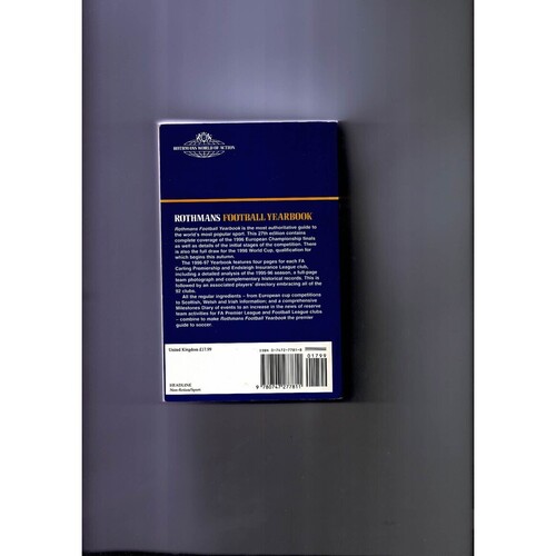 Rothmans Football Yearbook 1996/97 Softback