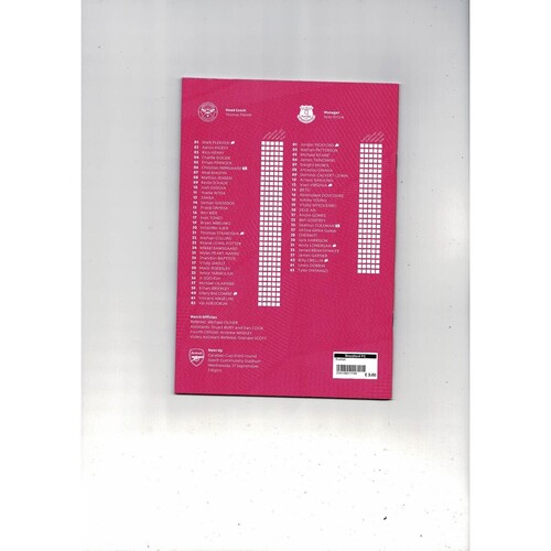 2023/24 Brentford v Everton Football Programme