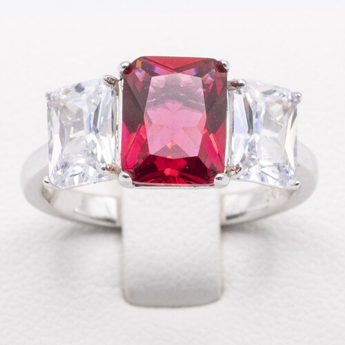 Trilogy Set Tourmaline on Silver and Rhodium