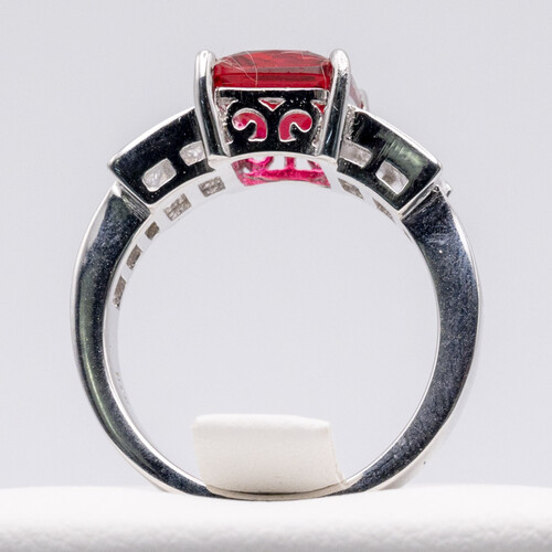 Trilogy Set Tourmaline on Silver and Rhodium