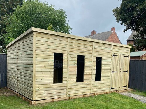 #P065 18x10 Pent Shed