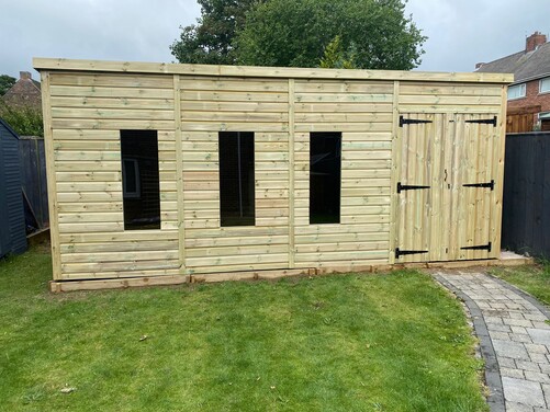 #P065 18x10 Pent Shed