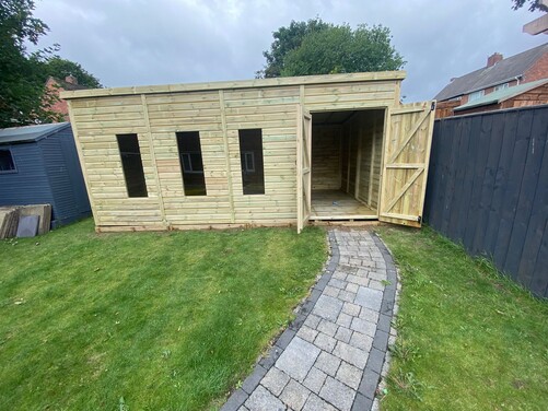 #P065 18x10 Pent Shed