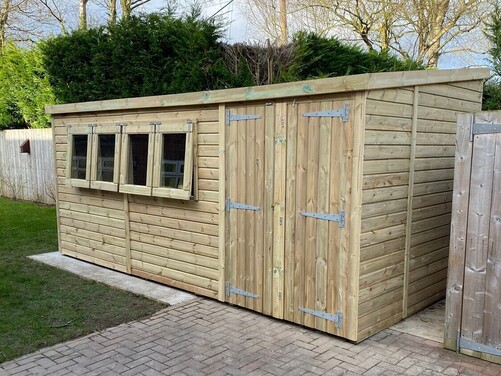 #P009 16x8 Pent Shed Workshop