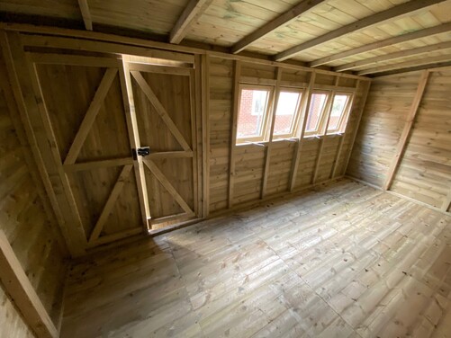 #P009 16x8 Pent Shed Workshop