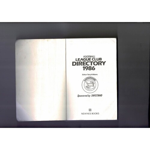 Football League Club Directory 1986