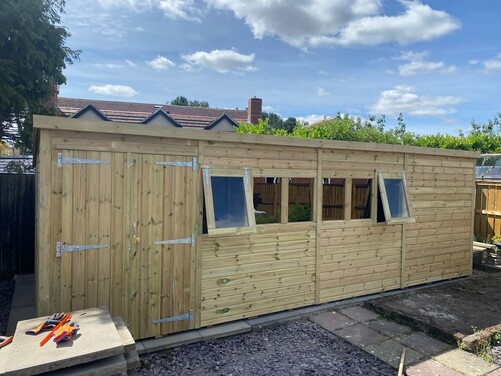 #P010 22x10 Pent Shed Workshop